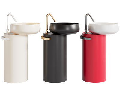 现代水龙头、洗手台