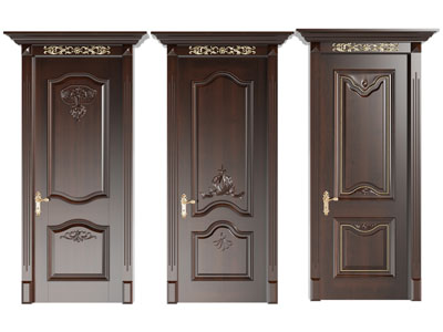 欧式雕花实木平开门