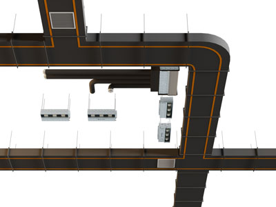工业风loft管道天花吊顶