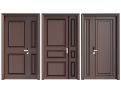 现代子母入户平开门