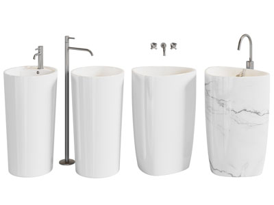 现代立式陶瓷洗手台