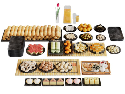 现代甜点、面包水果