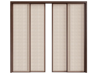 侘寂风编织镂空推拉门