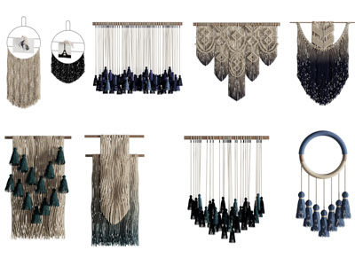 北欧流苏墙饰挂件