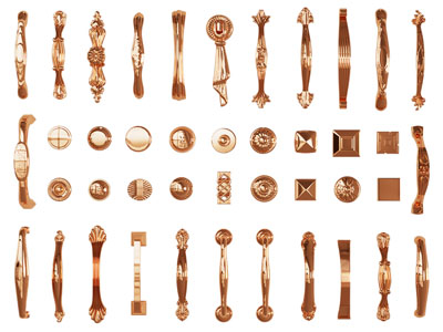 欧式雕花拉手3d模型 欧式雕花拉手