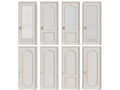 简欧单扇平开门