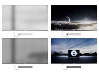 现代壁挂式电视机