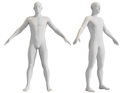 现代人体模特3d模型 现代人体模特