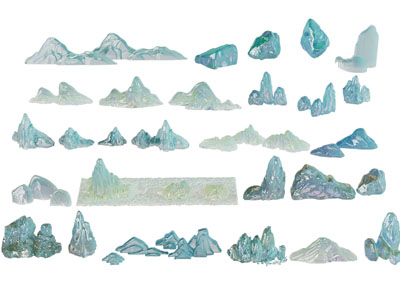 新中式山脉、景观石头