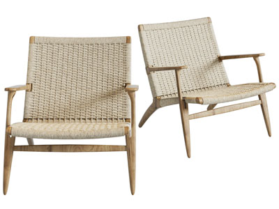 北欧藤编户外休闲椅子