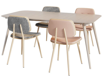 北欧实木餐桌椅组合