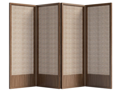 侘寂风实木屏风