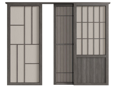 新中式实木推拉门