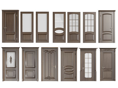 简欧单扇平开门