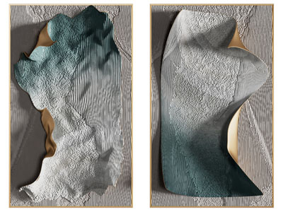 侘寂风立体装饰挂画3d模型 侘寂风立体装饰挂画