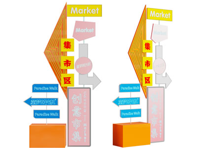 现代路标、指示牌