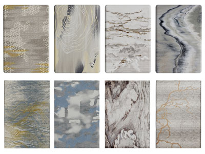 新中式长方形地毯3d模型 新中式长方形地毯