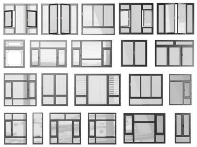 新中式平开窗户