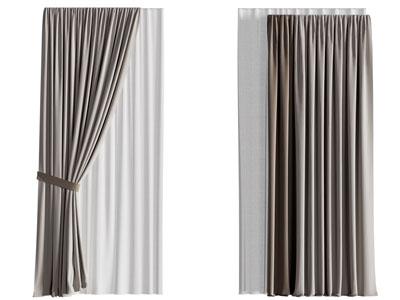 现代布艺窗帘窗纱