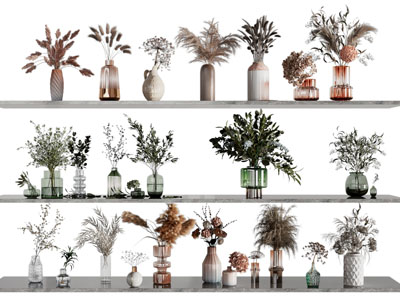 现代花瓶花卉