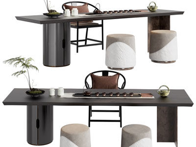 新中式茶桌椅组合