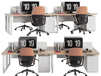 现代办公桌椅组合