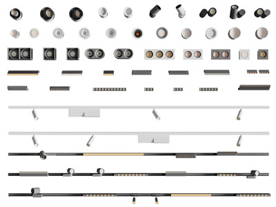 现代筒灯射灯、轨道灯