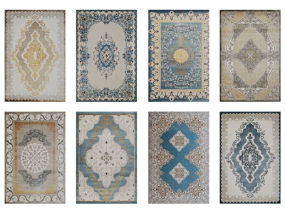 欧式花纹图案长方形地毯3d模型 欧式花纹图案长方形地毯