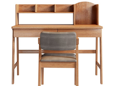 现代实木书桌椅组合