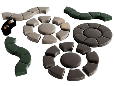 现代拼接多人沙发、异形沙发