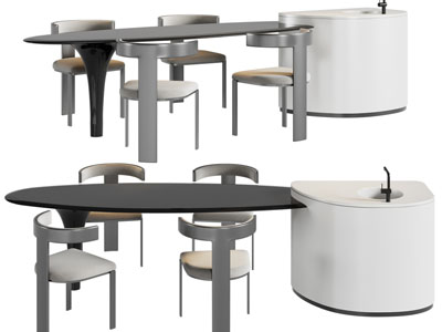 现代餐桌椅组合