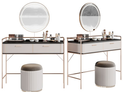 现代轻奢化妆、梳妆台
