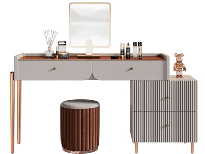 现代轻奢化妆、梳妆台
