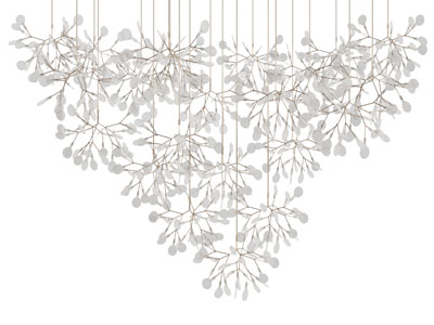 现代轻奢花枝造的吊灯