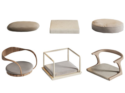 新中式坐垫、茶凳