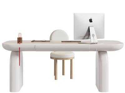 侘寂风书桌椅组合