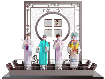 中式戏剧人物角色、戏台舞台