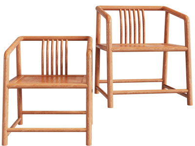 新中式木质圈椅、扶手椅子