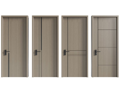 现代单扇平开门