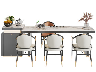 新中式茶桌椅组合