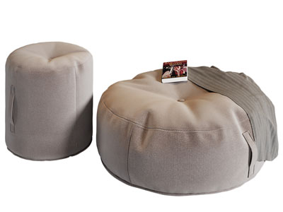 现代圆形坐垫、沙发凳