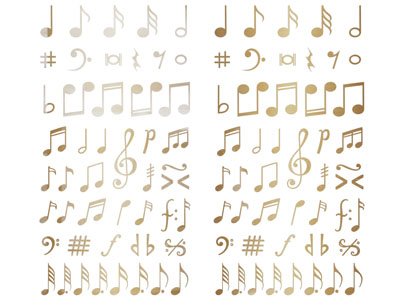 现代五线谱音乐符号墙饰挂件