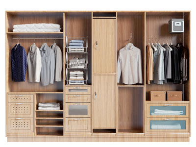 现代实木开放式衣柜3d模型 现代实木开放式衣柜