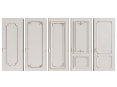 欧式装饰雕花的平开门