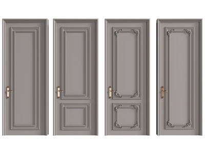 欧式装饰雕花的平开门