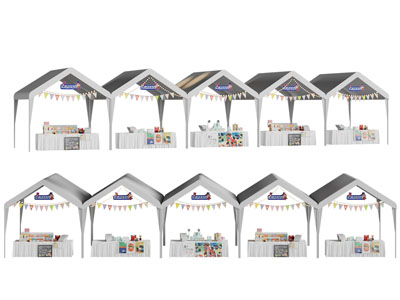 现代户外帐篷摊位、售卖点