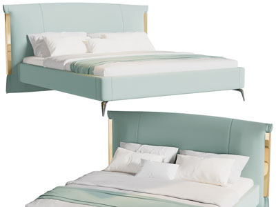 现代轻奢双人床