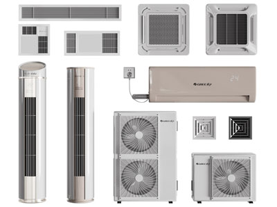 现代柱形空调、空调外机、暖风扇出风口3d模型 现代柱形空调、空调外机、暖风扇出风口