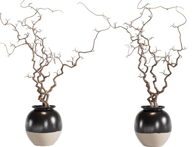 中式陶艺花瓶枯枝摆件