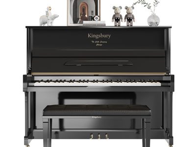 现代黑色钢琴、琴凳3d模型 现代黑色钢琴、琴凳